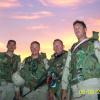 SFC Lacsmana(Manuel), Sgt. Mike Lee, SSg Russell Luker, SSG Michael Ortmayer, I can't remember if the picture was taken in the morning or after the mission in the evening. But the war story is the team went out of the FBO Kandahar Afghanistan into the Badlands to recover a crashed Apache.